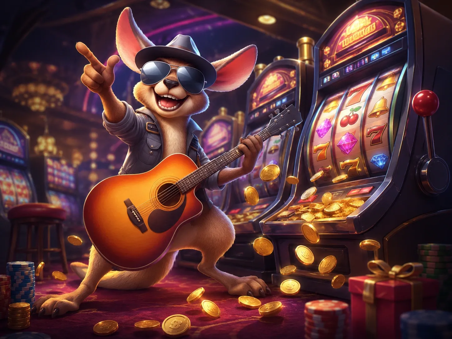 Slotsmachine Chips Rockstar Mouse Casino